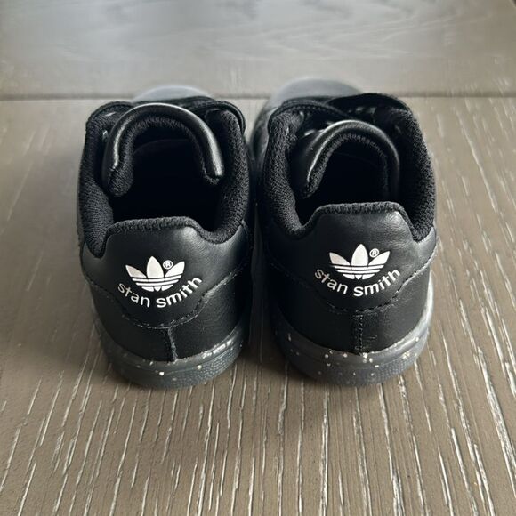 Adidas Originals STAN SMITH Ortholite Sneakers Black/White Toddler Unisex Sz 6K - Picture 3 of 12